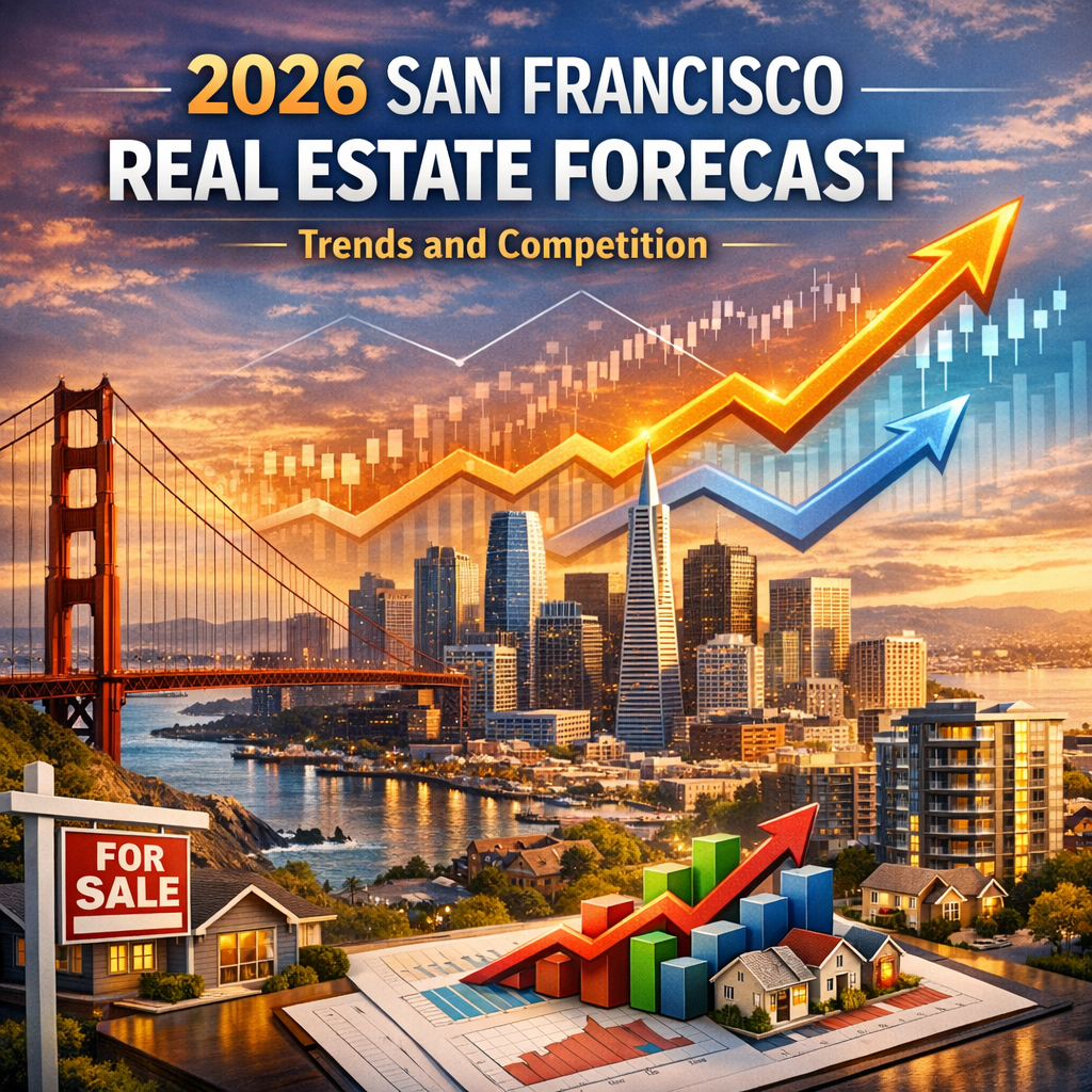 Graph showing 2026 San Francisco real estate market trends and competition analysis.