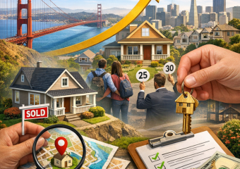 Aerial view of densely packed residential homes in San Francisco, symbolizing a competitive real estate market.